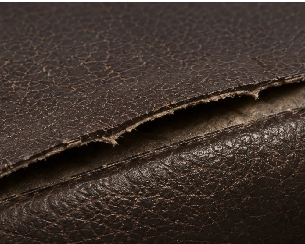 Bonded leather lifting at a seam