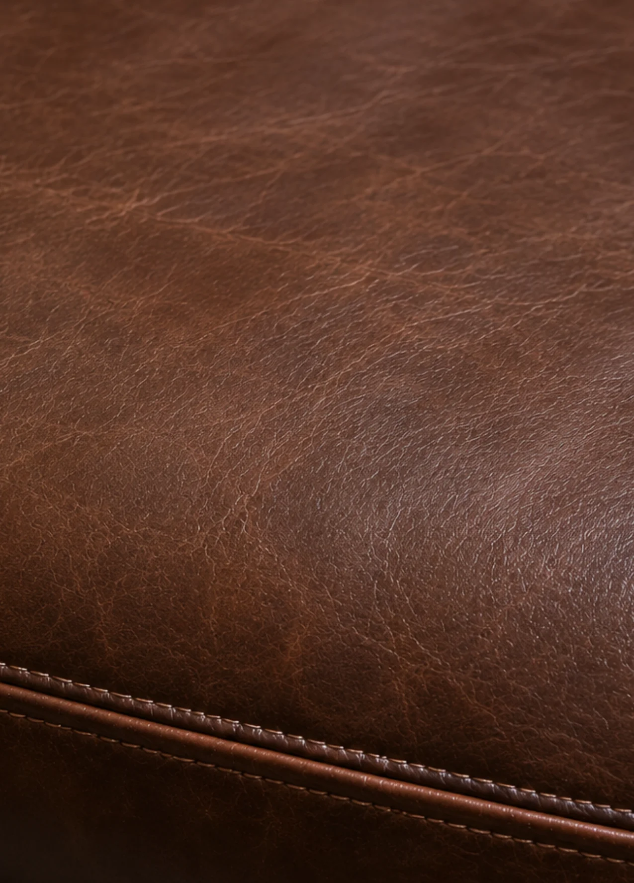 Leather surface restored after repair