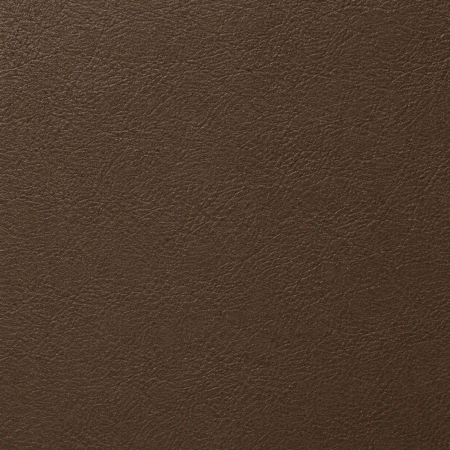 A dark brown leather swatch named on a specification sheet