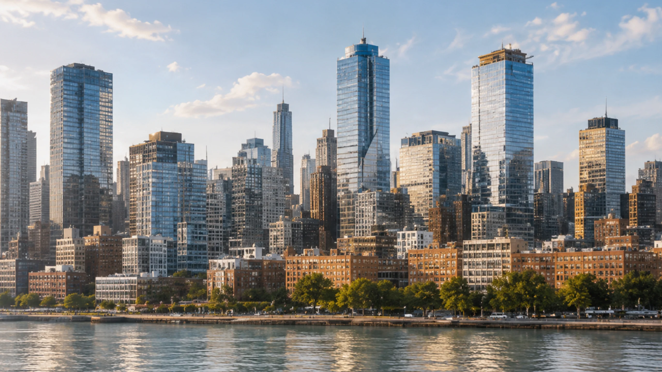 Midtown Manhattan skyline from the water, the service area these reviews come from