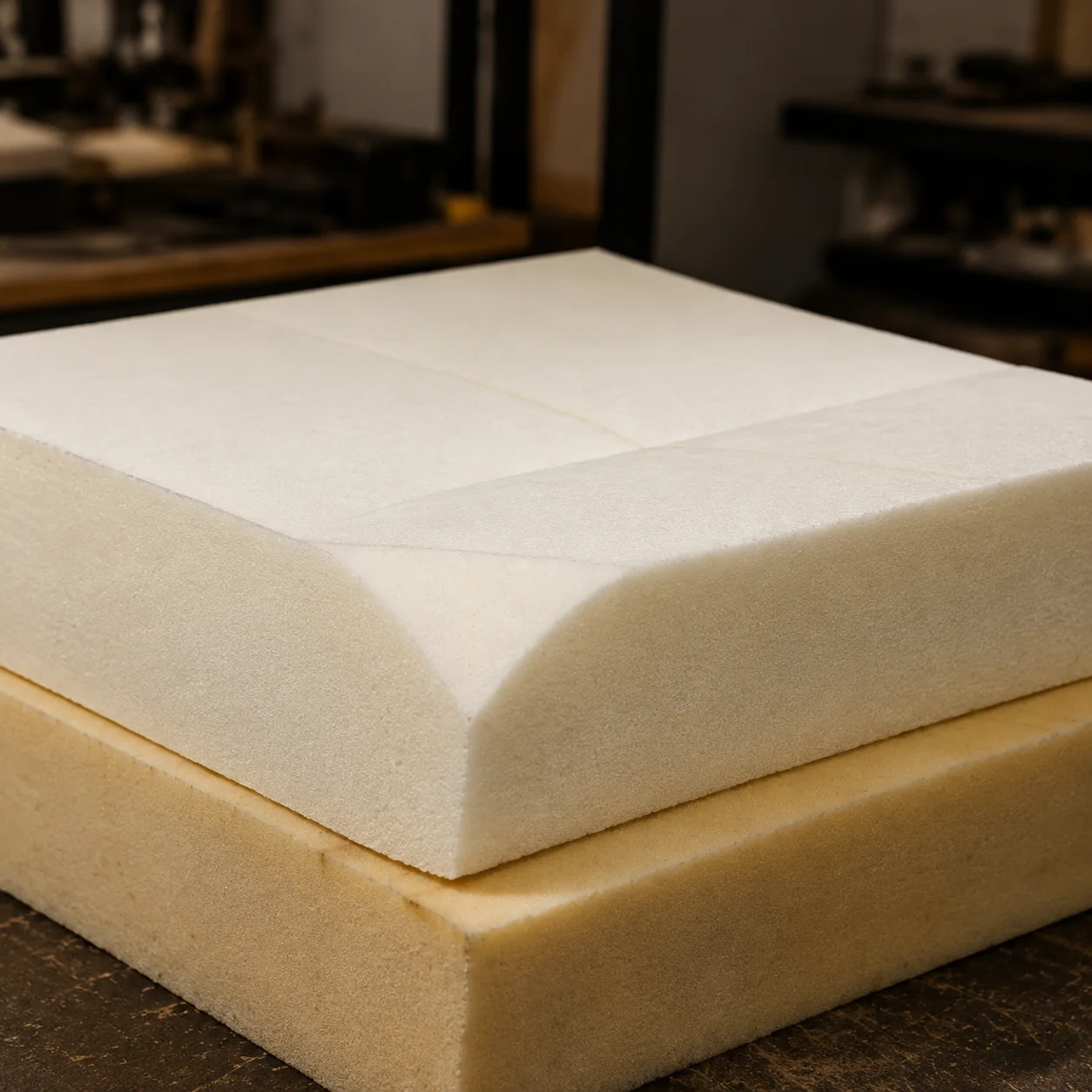 New layered seat foam cut to the original profile
