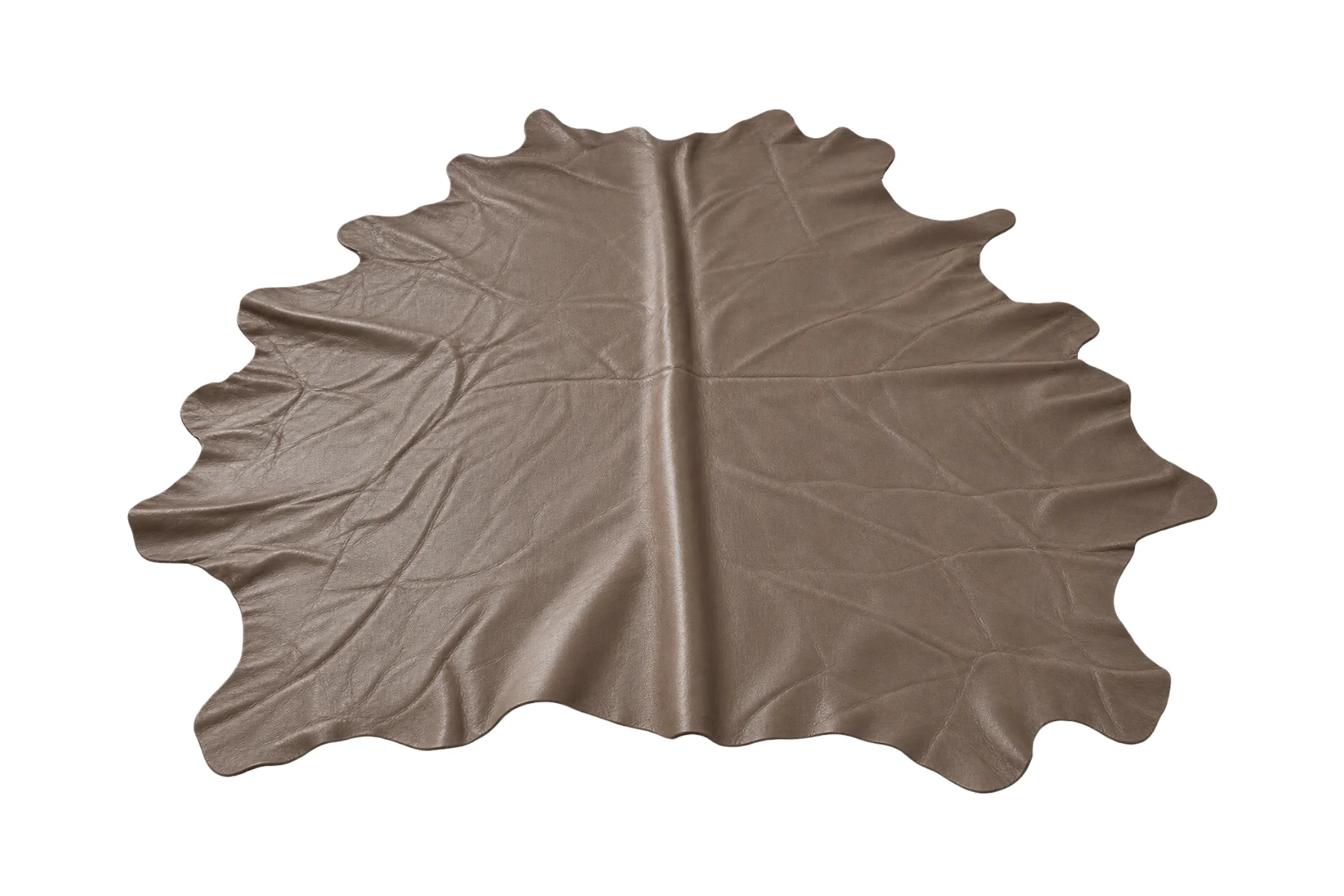 Whole semi-aniline hide laid flat