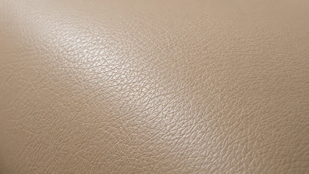 Sealed and cured pale leather panel