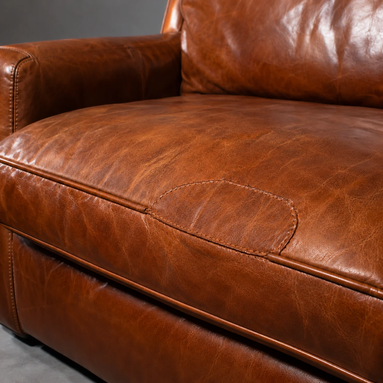 The same seat with the patch redone, after