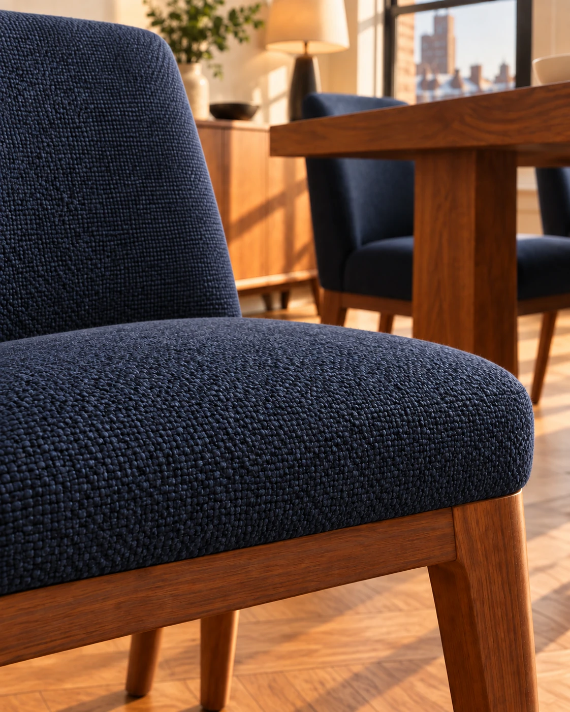 The same seat with the fibers laid back down