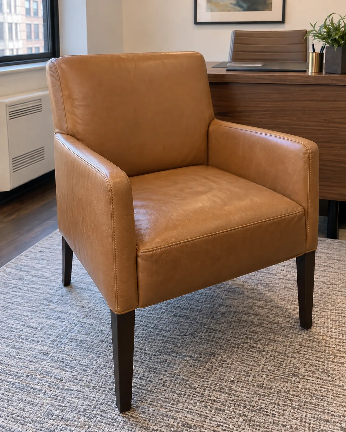 The same guest chair repaired, after