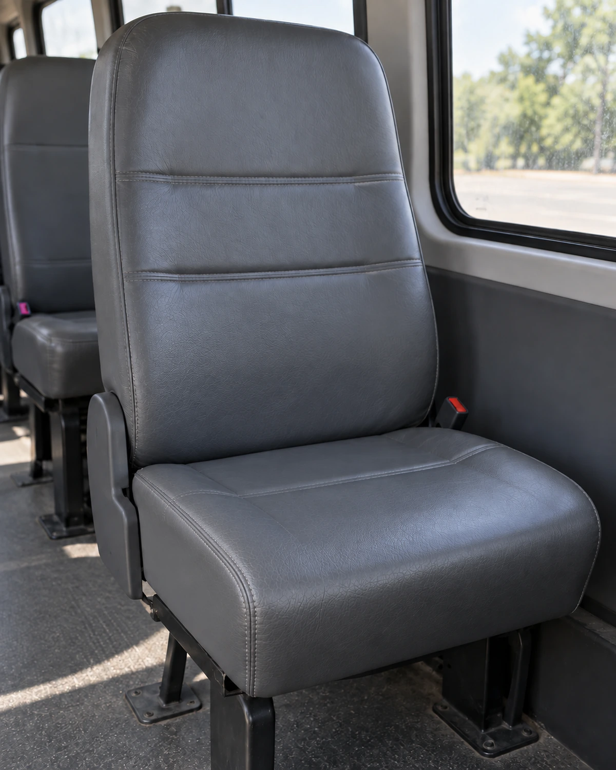The same shuttle seat recovered in new vinyl