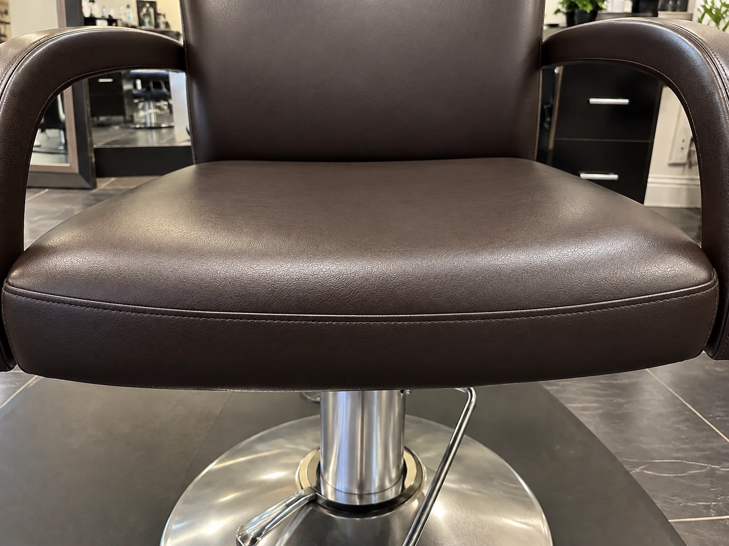 The same seat recovered with new foam