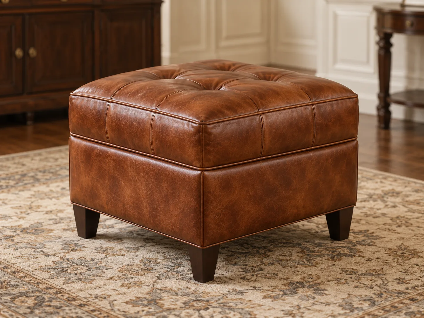 Ottomans restored for a decorator project