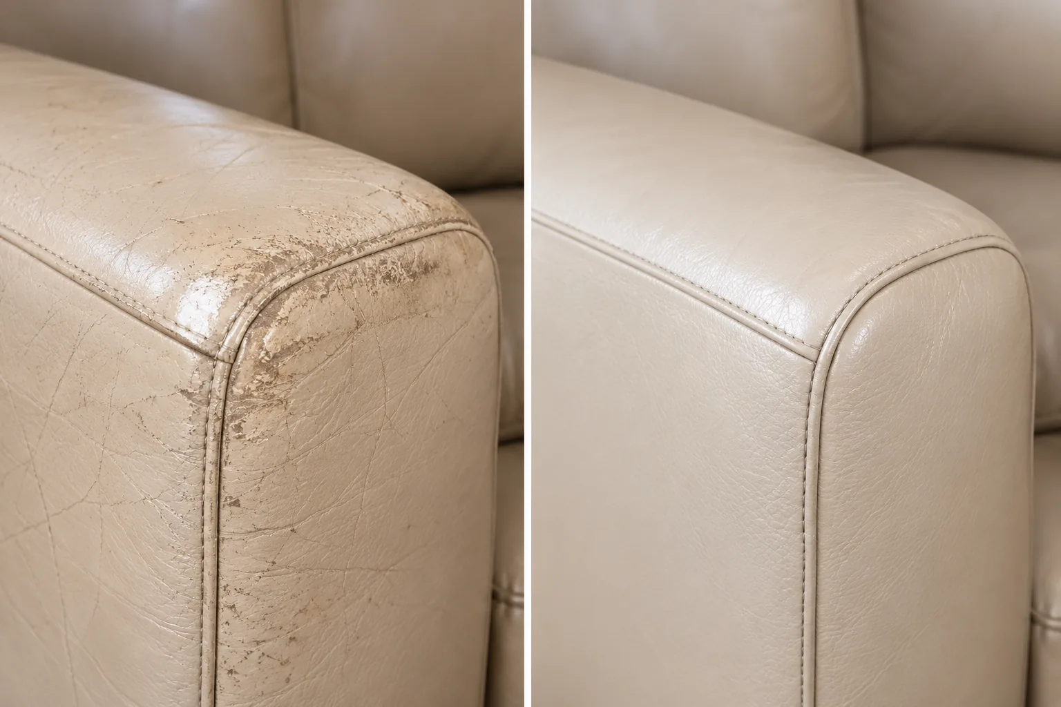 How far the damage goes — leather furniture repair company Miami