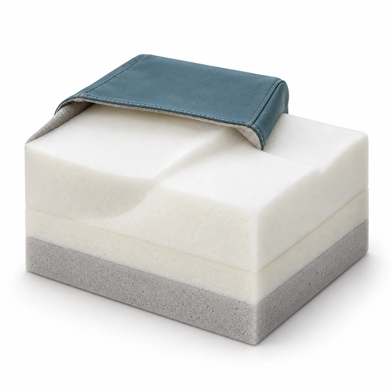 Replacement foam block for a seat or arm pad