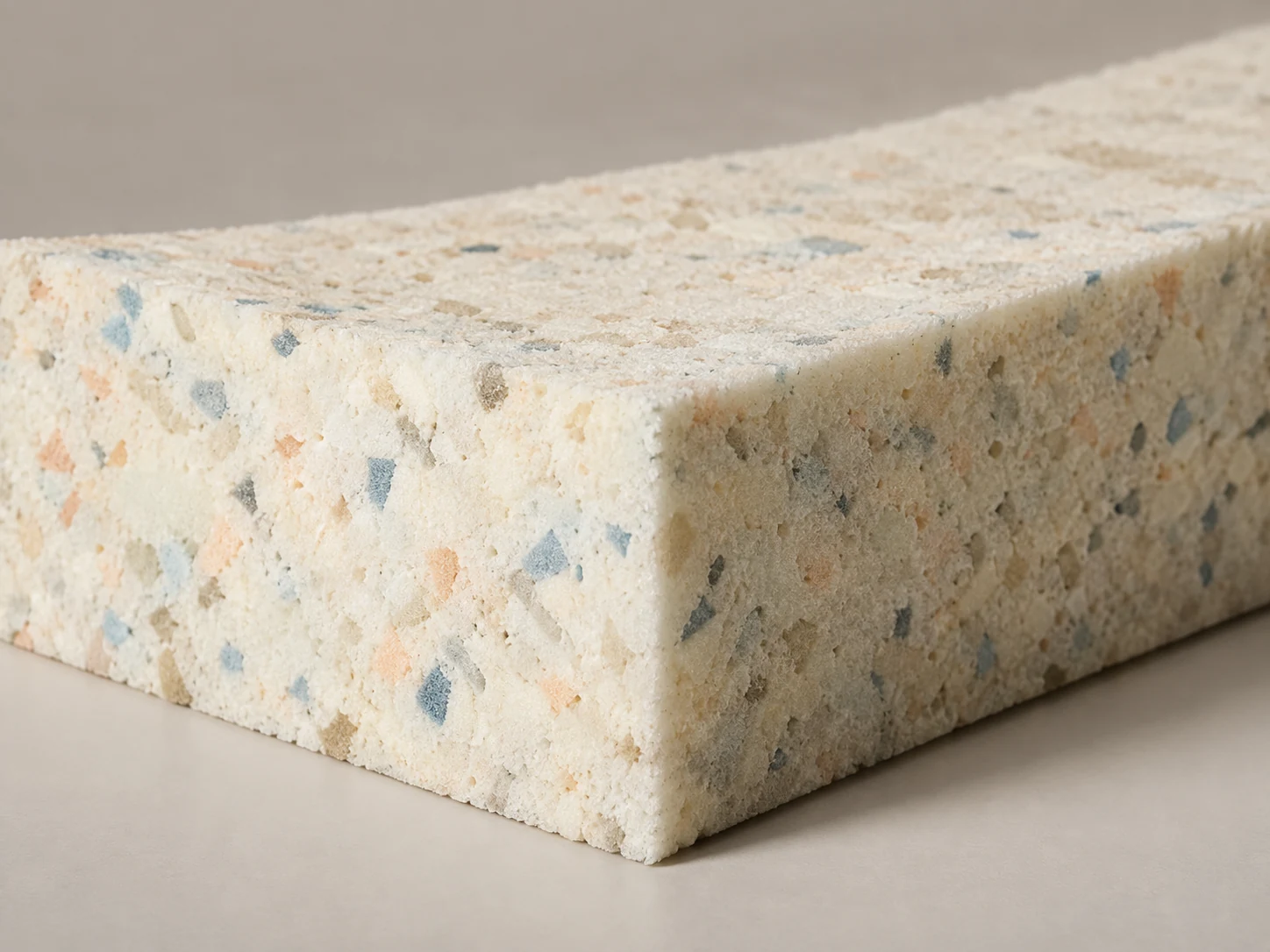 Block of bonded rebond foam