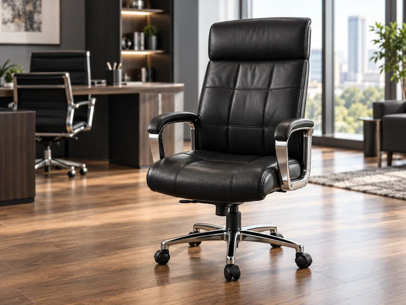 Executive leather office chair finished as part of a bulk order