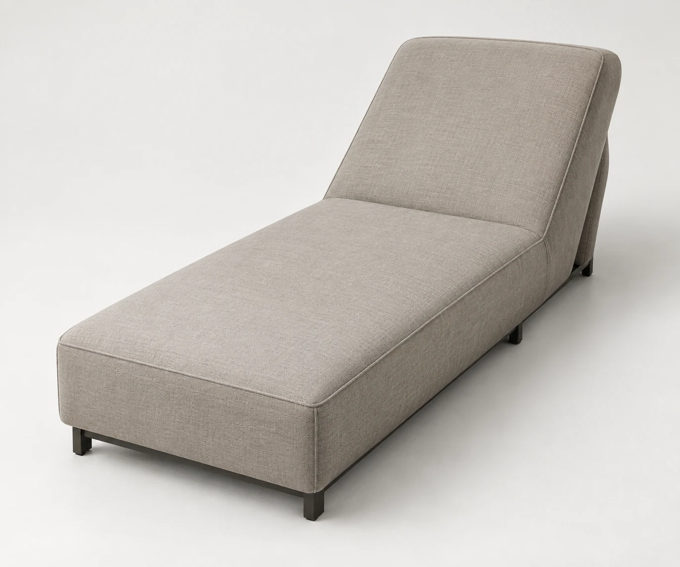 Chaise lounge outdoor cushion shape with a raised back section