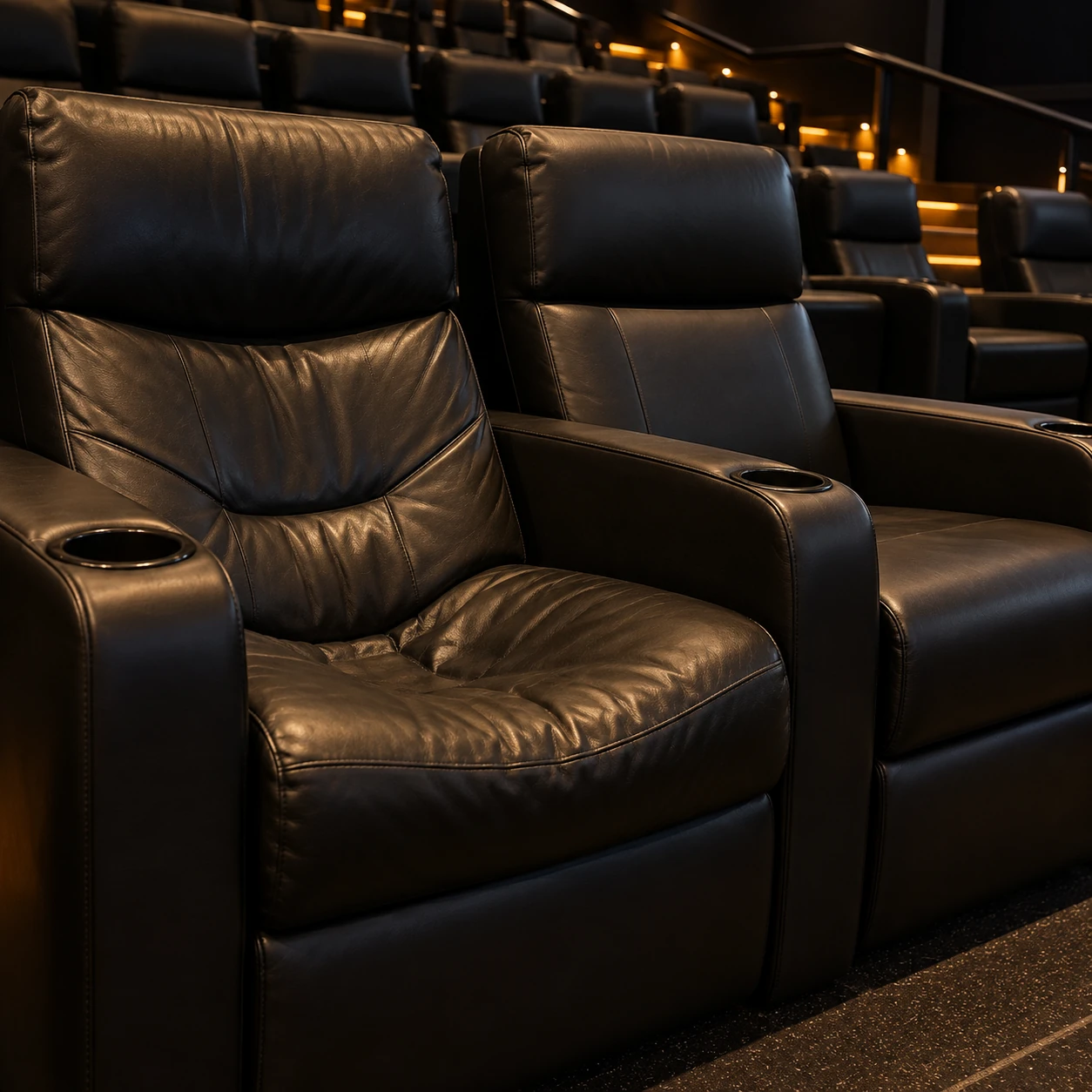 Sagging foam in a cinema recliner seat