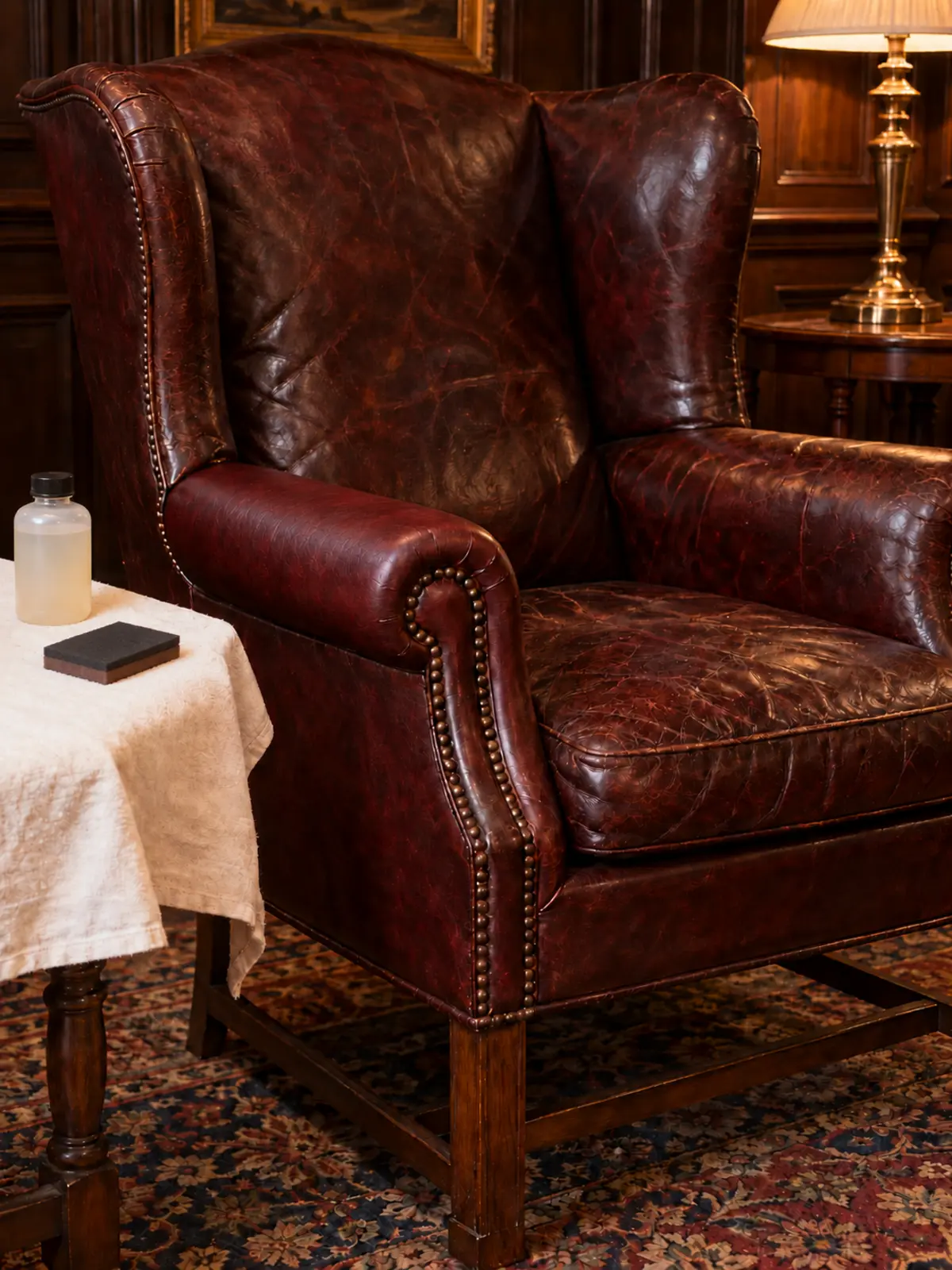 The club chair sealed to a matte sheen