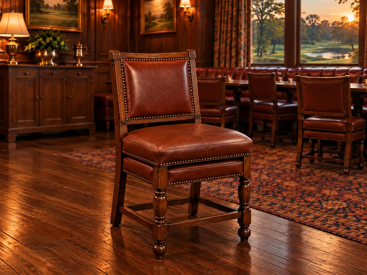 After: the same dining chair repaired and matched to the room