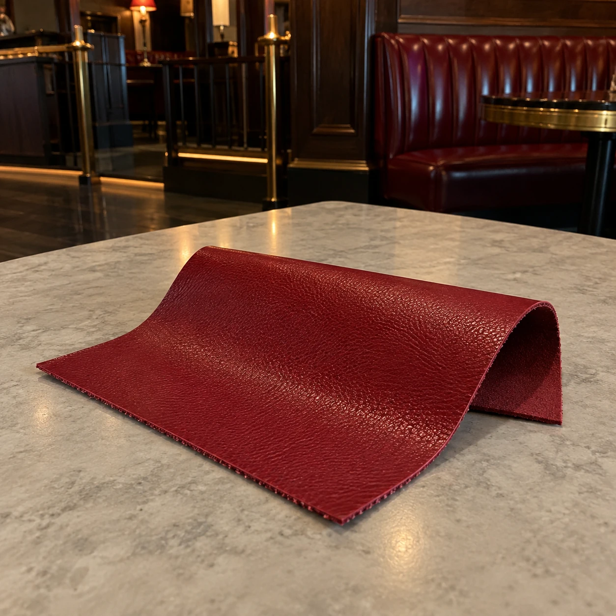 A contract vinyl swatch for venue seating