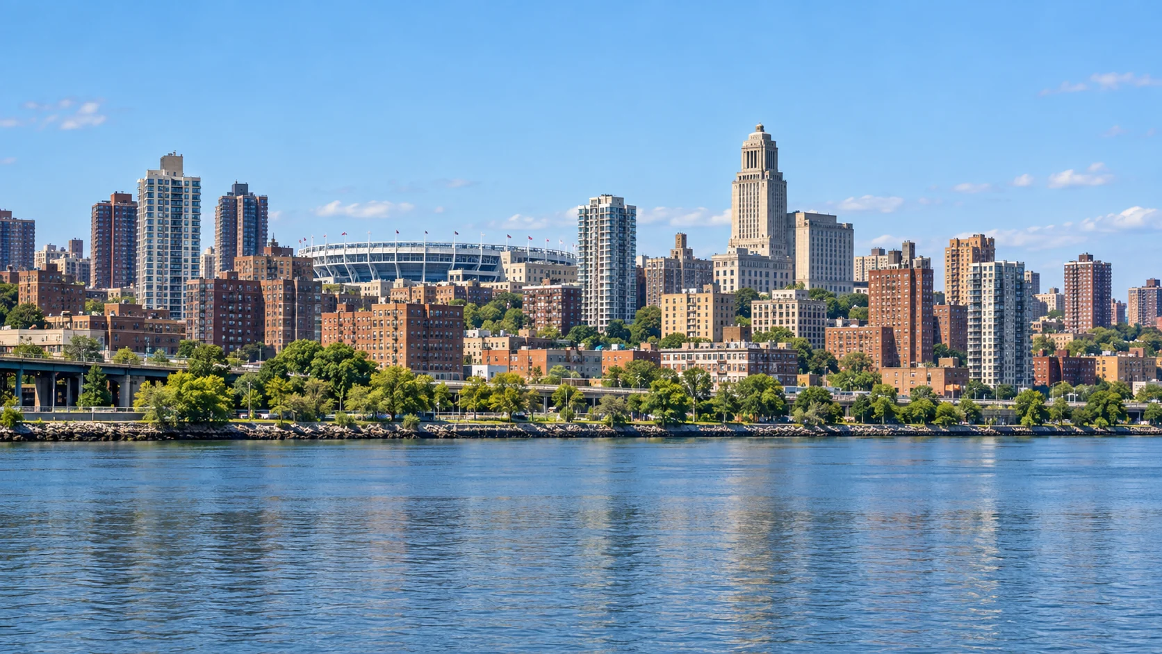 Brooklyn skyline across the river