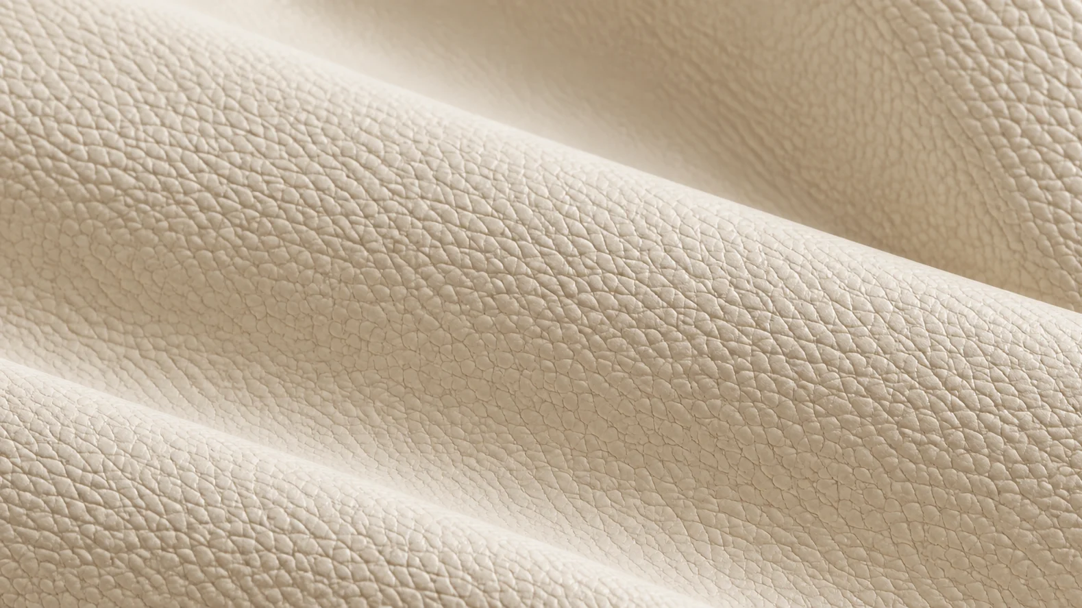 Soft draped cream leather