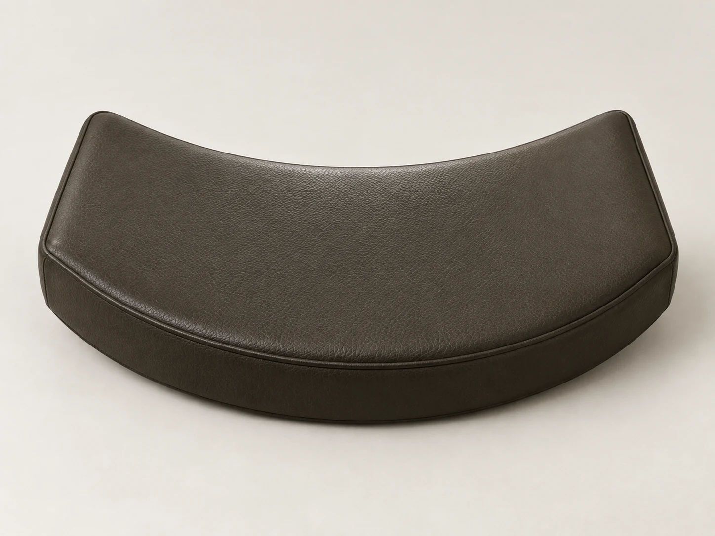 Curved seat cushion cut to a card template