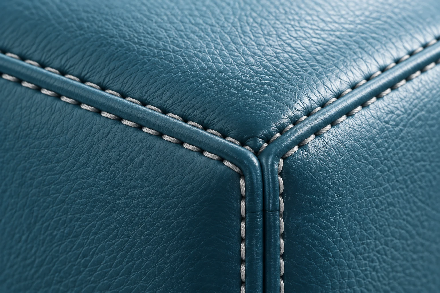 Double-stitched corner on medical upholstery