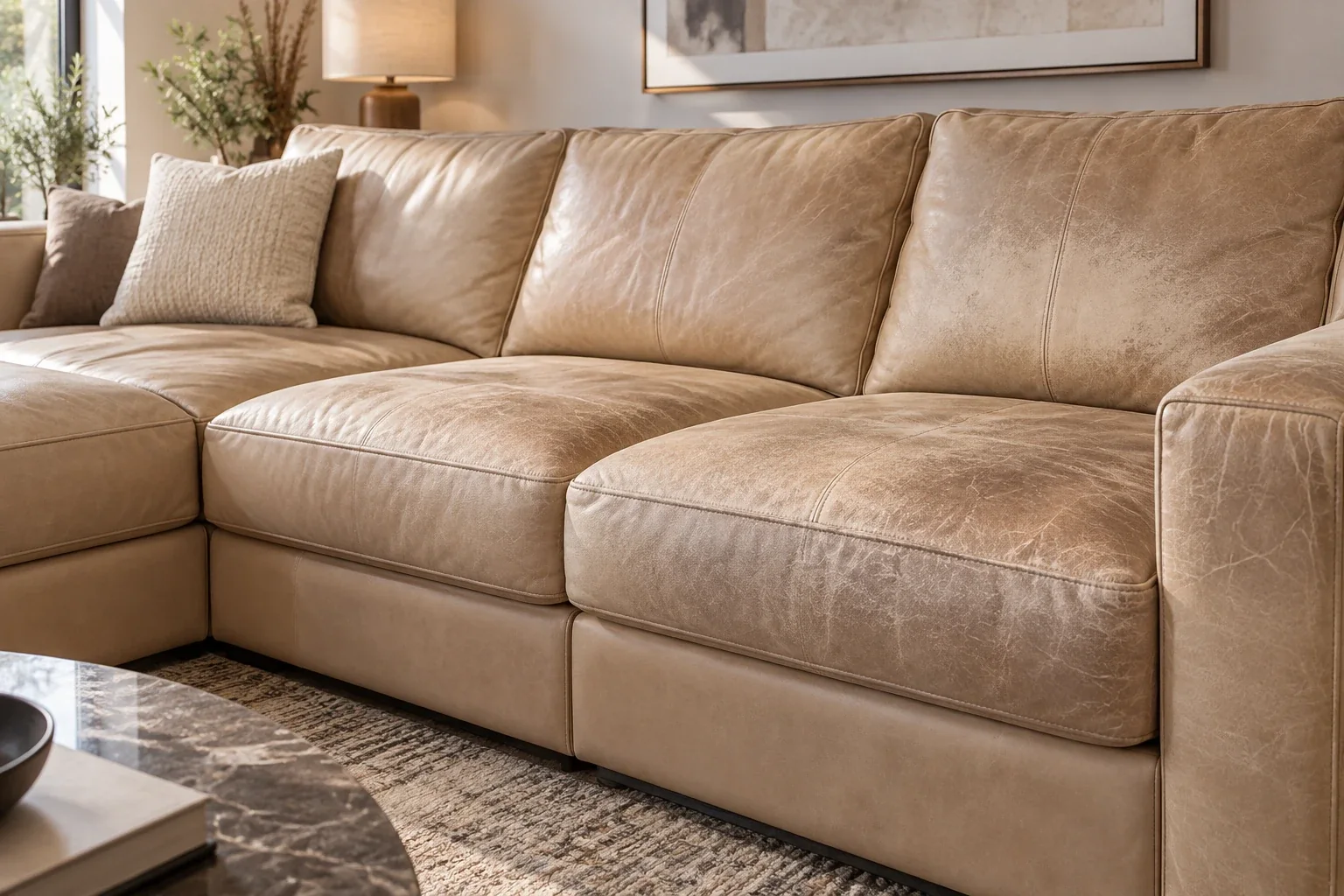 Faded sectional found as a house opens