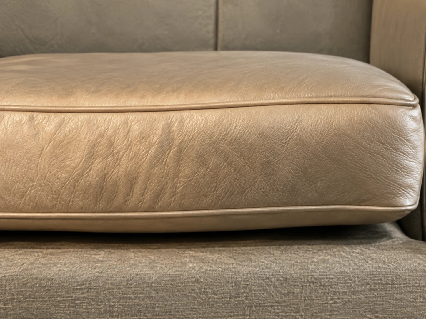 Leather seat cushion flattened where the foam has collapsed
