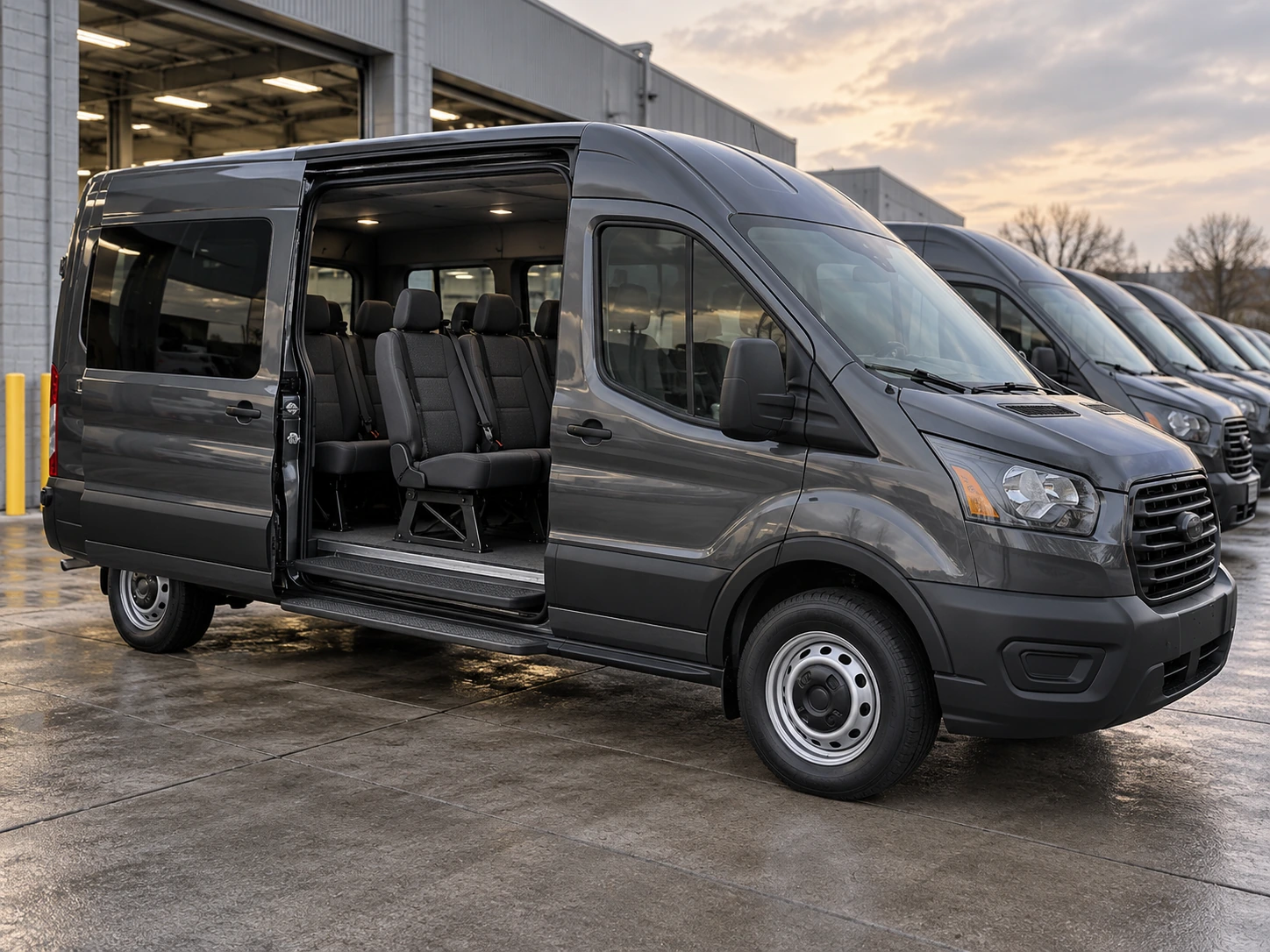 A finished fleet vehicle back in the depot service bay