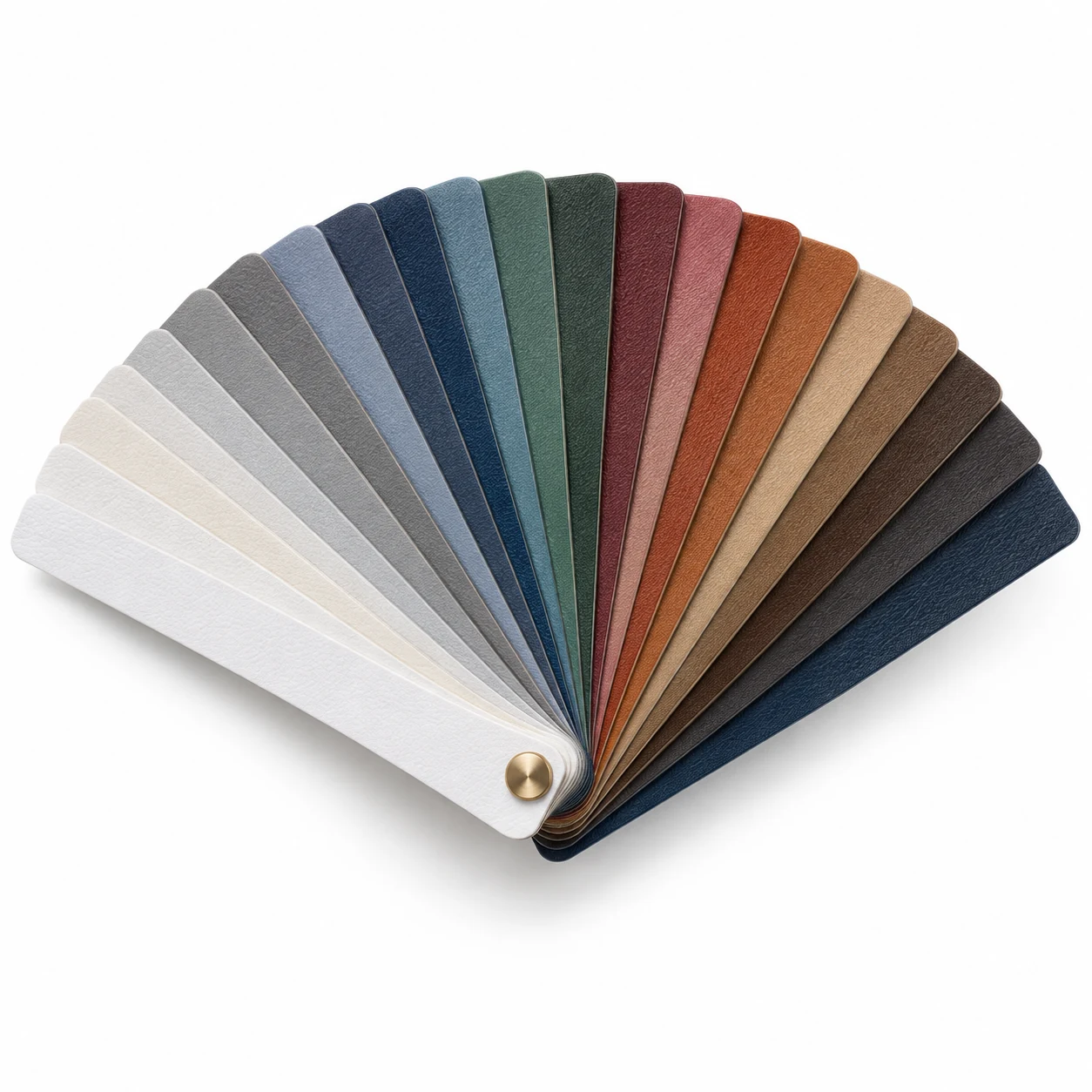Fan deck of vinyl colors