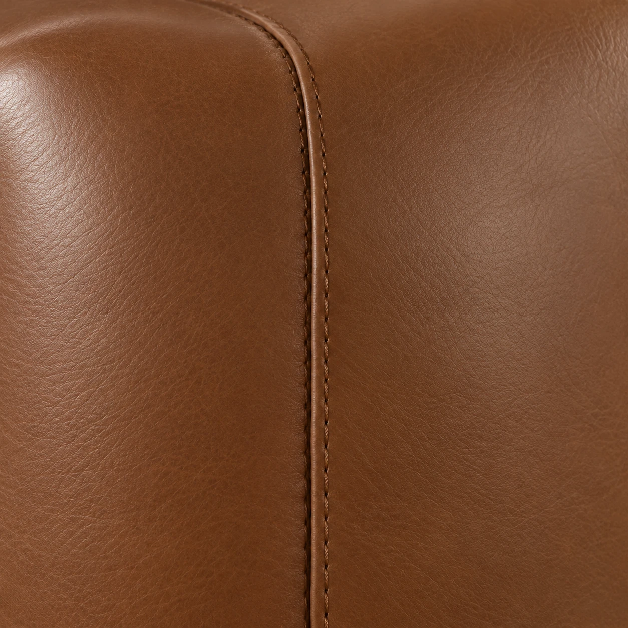 Seam between leather panels