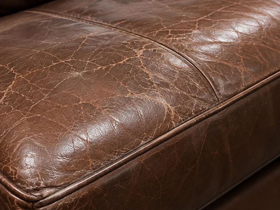 Cracking along a seat cushion fold
