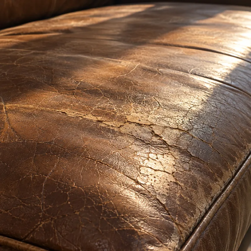 Sun-dried leather on the window side