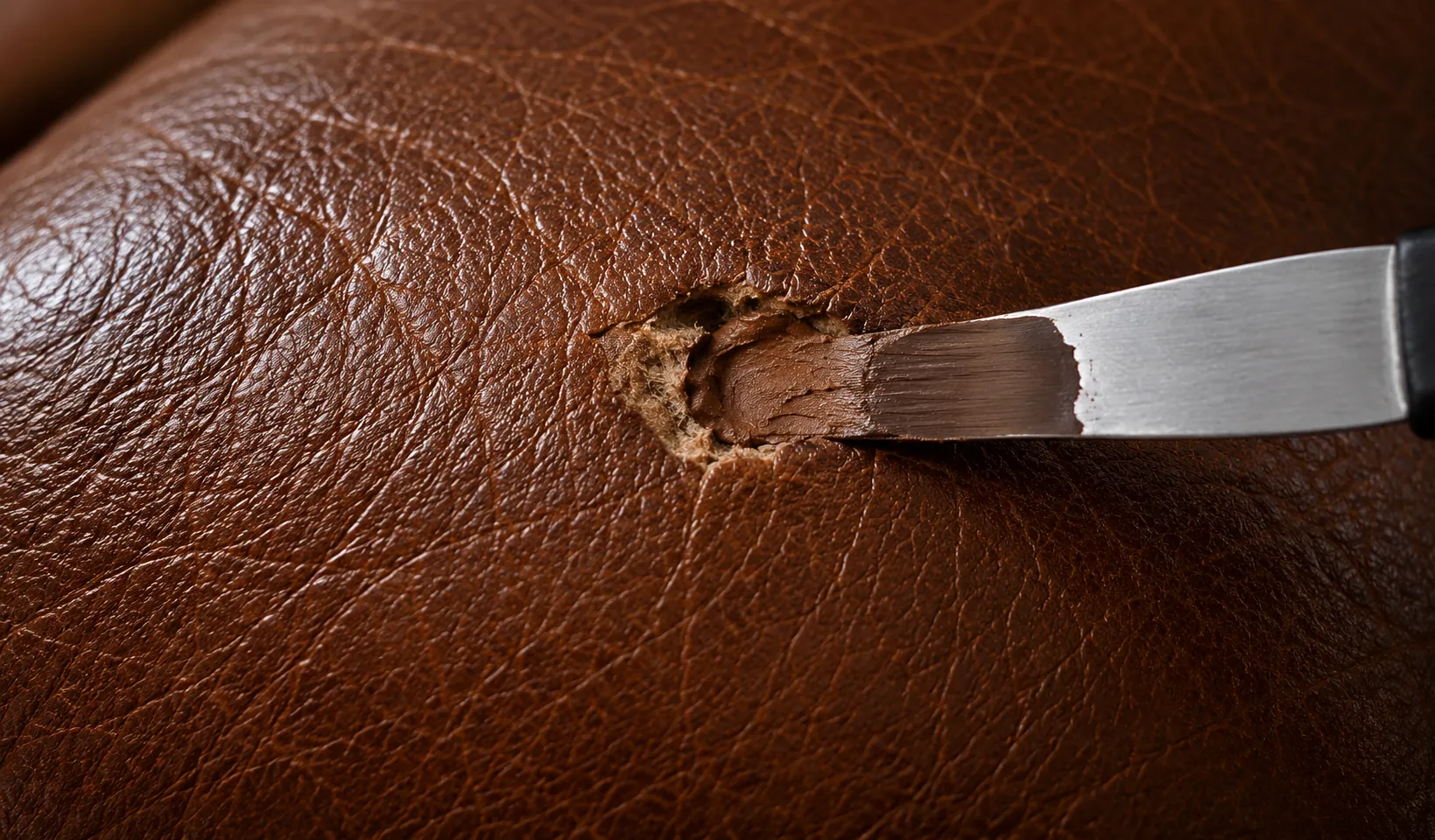 Filler leveled into a tear