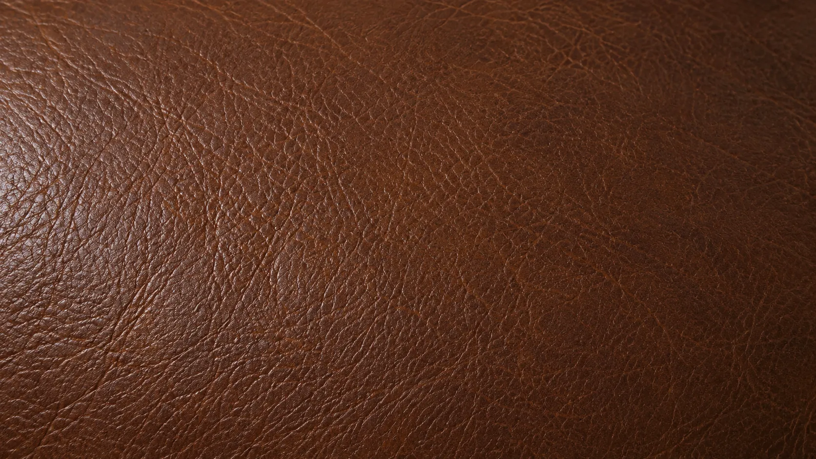 Finished brown leather after color