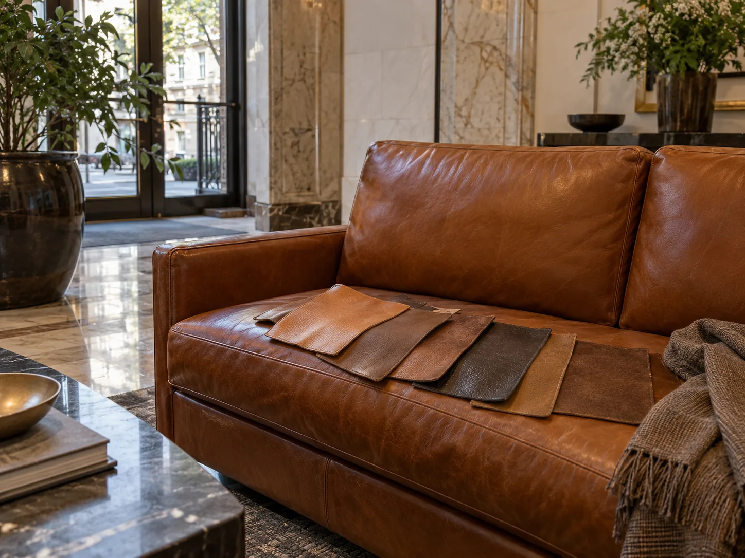 Choose in the room: Hides were compared in the lobby’s own daylight, against the pieces that were staying
