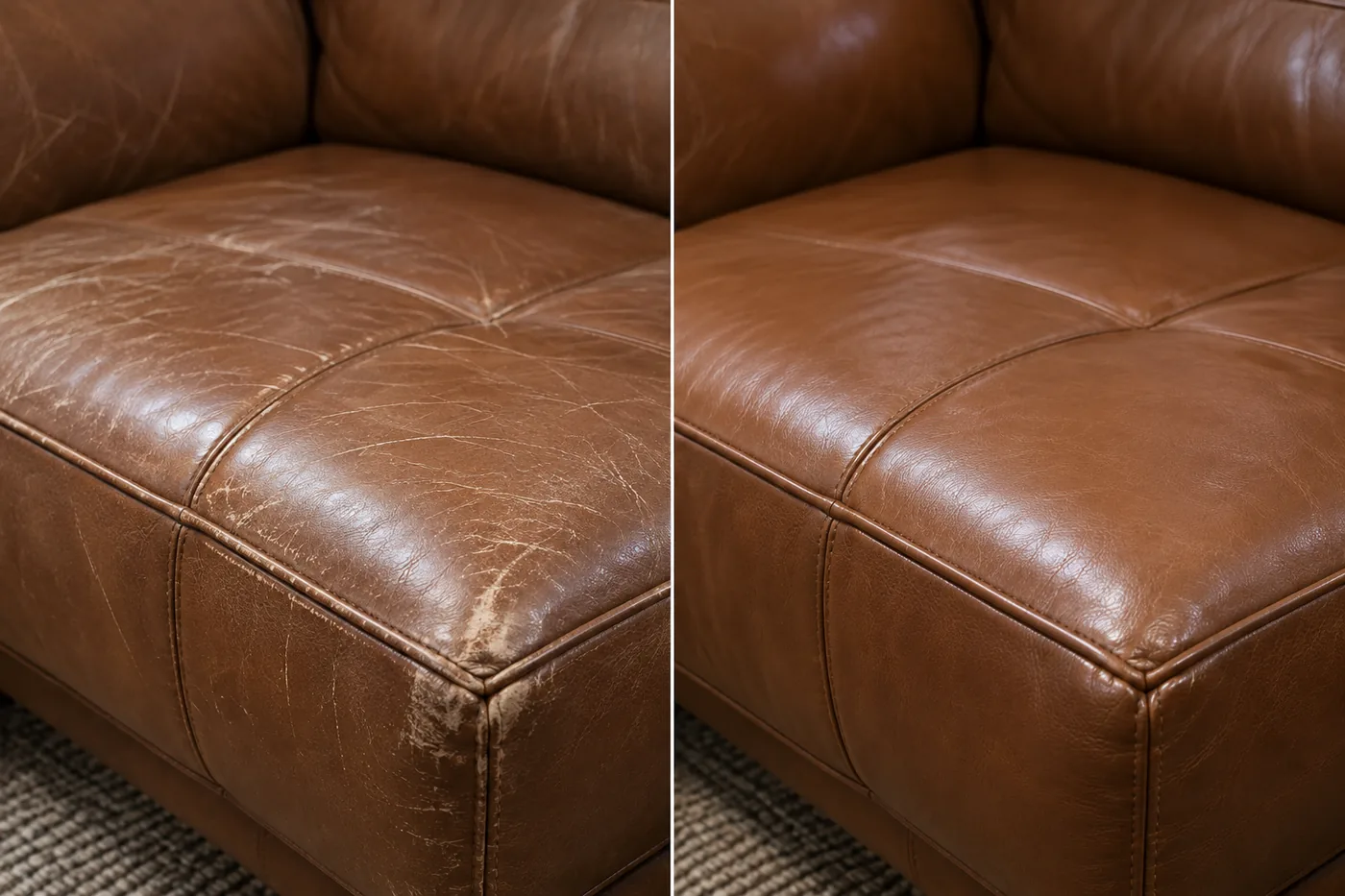 leather furniture repair company Miami: leather furniture in a Miami room