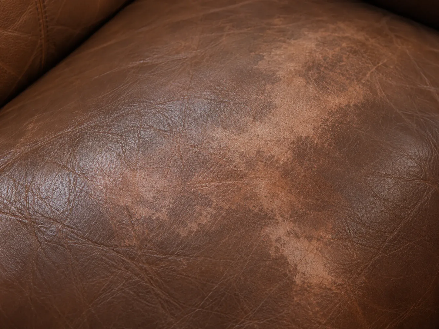 Uneven color on a leather seat