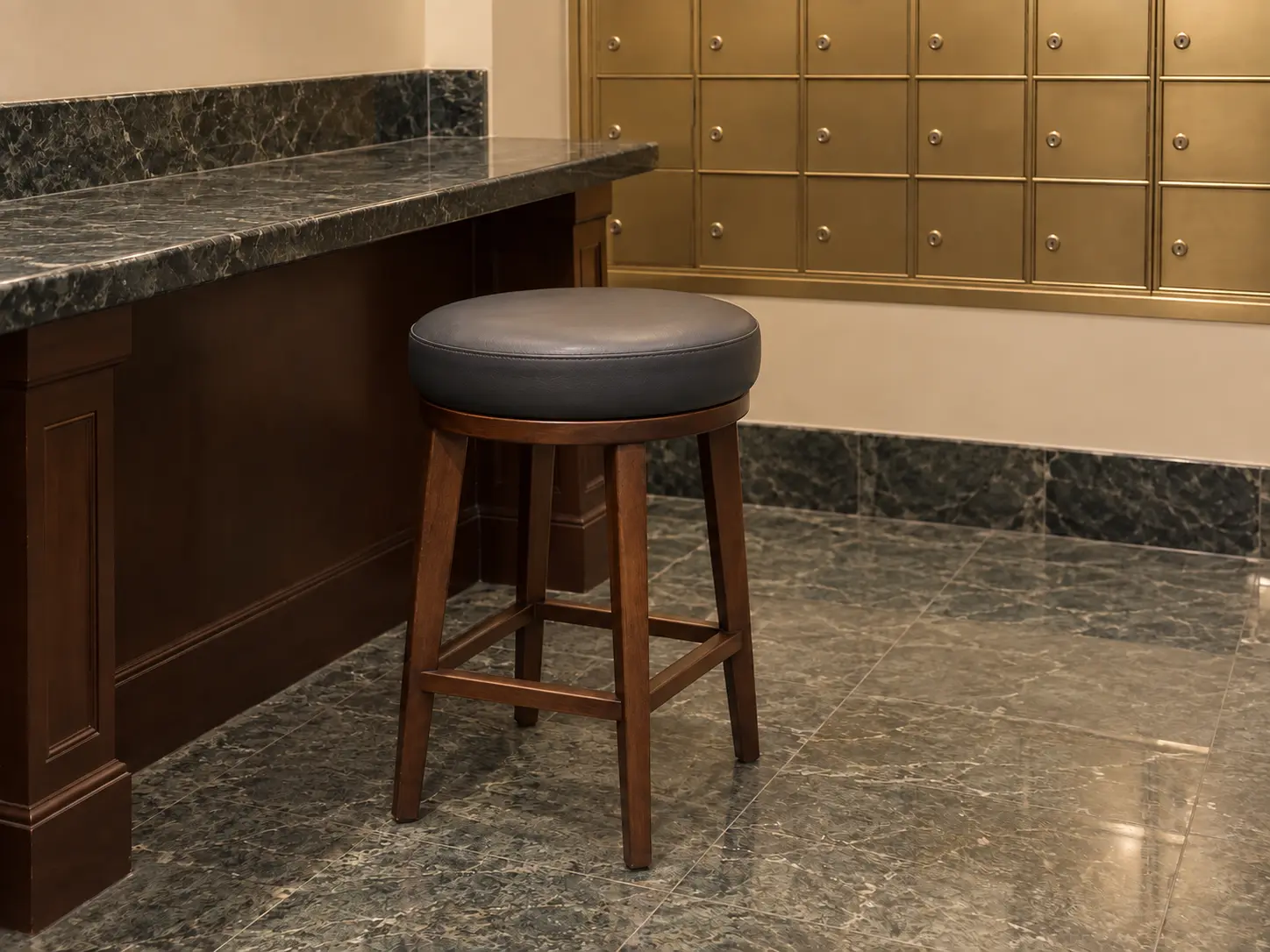 The same counter stool recovered, after