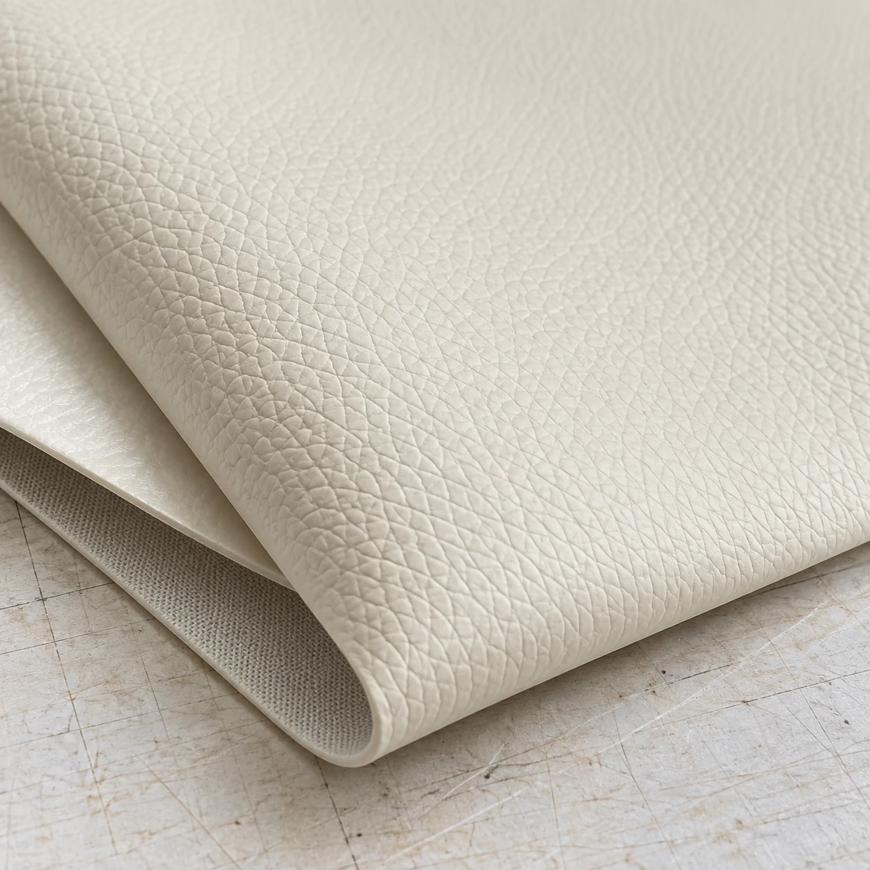 A close-up of marine-grade vinyl