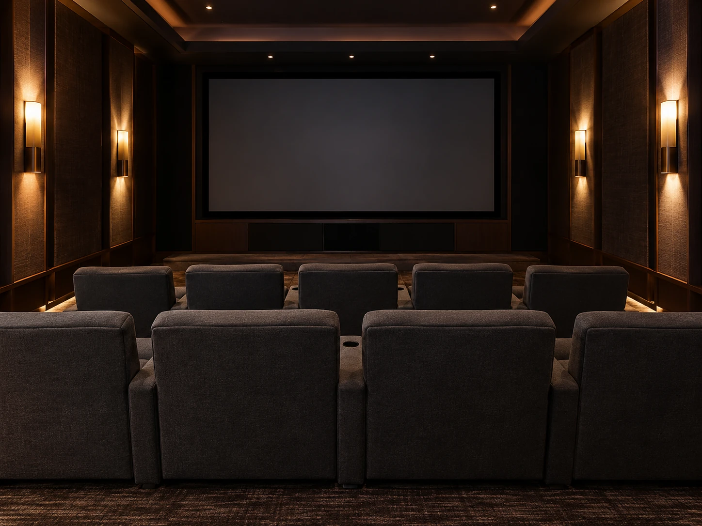 Recovered seats in a screening room