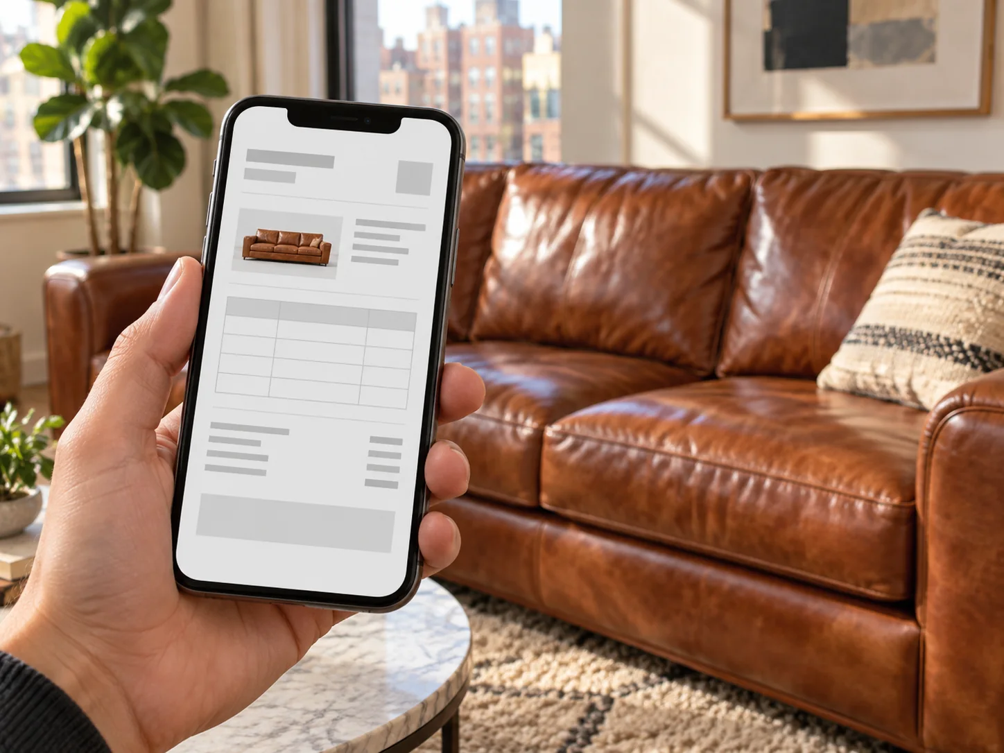 A per-claim repair invoice on a phone