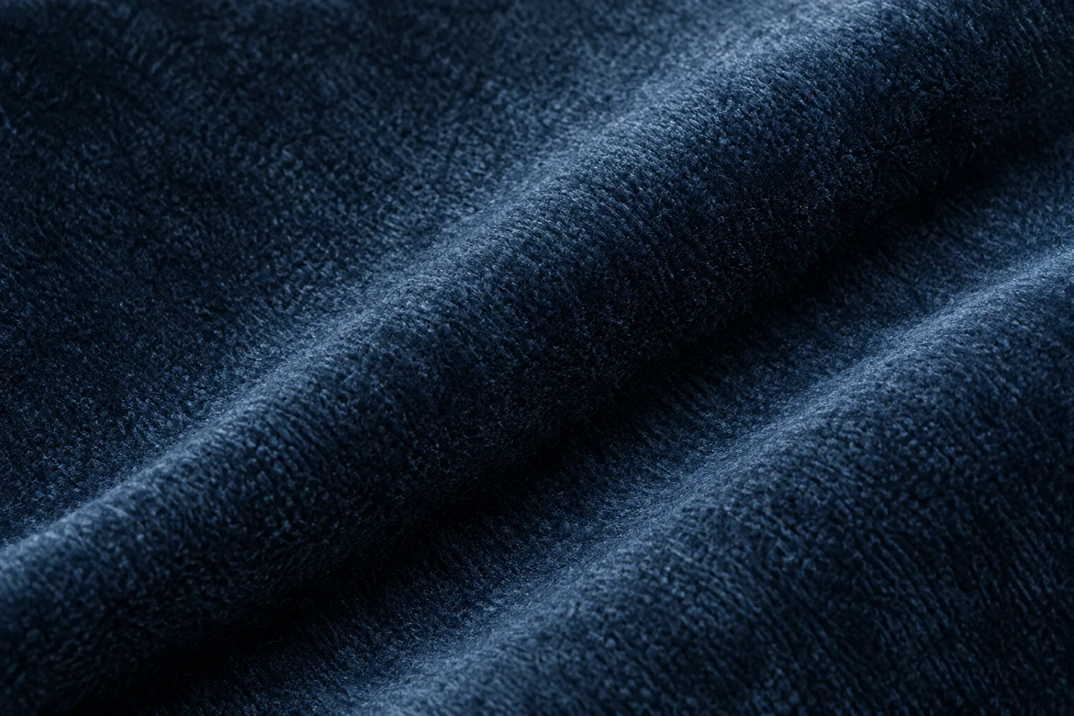 Navy velvet swatch with a dense pile for a headboard