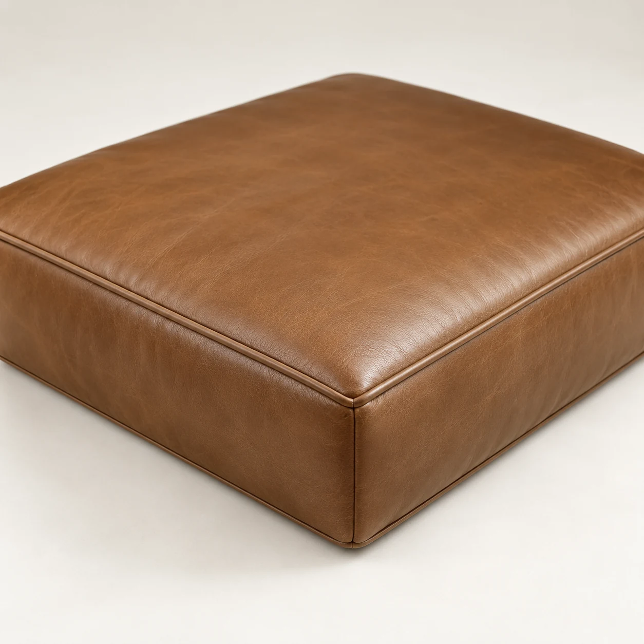 New brown leather cushion cover