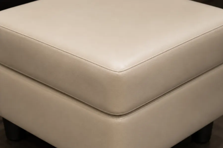 A rebuilt seat base with fresh high-density foam before recovering