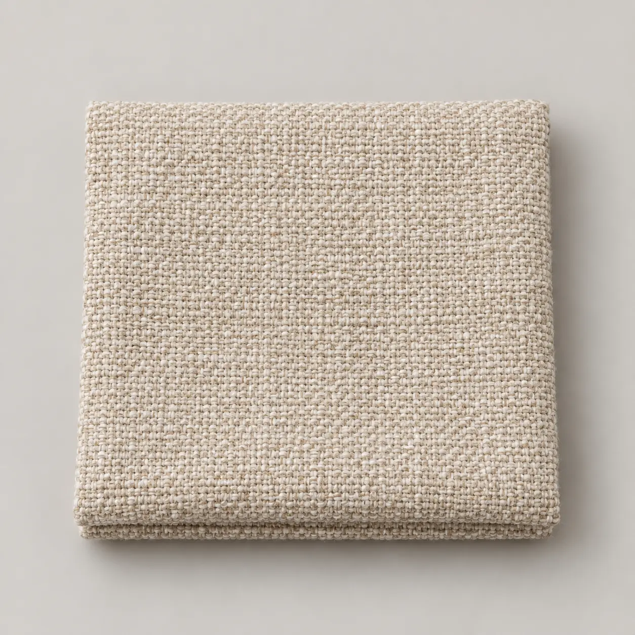 An oatmeal upholstery fabric swatch
