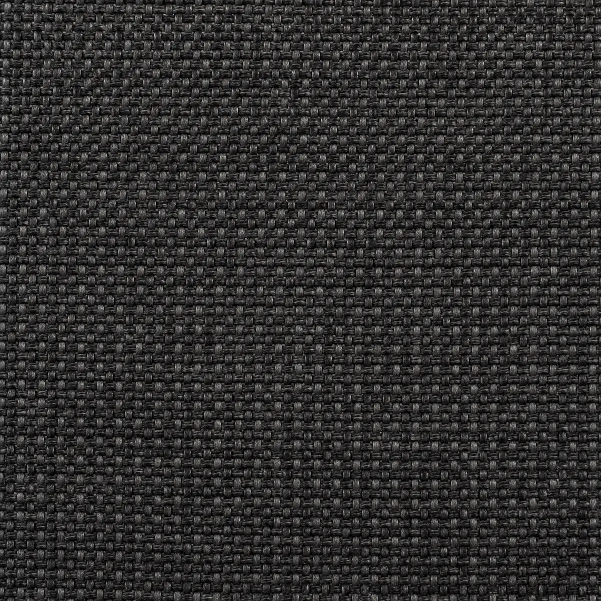 Close view of black woven performance fabric