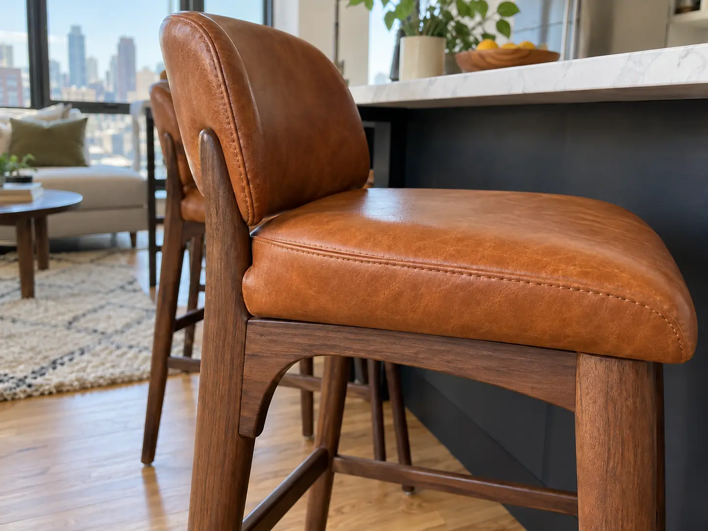 The same stool seat recovered, after