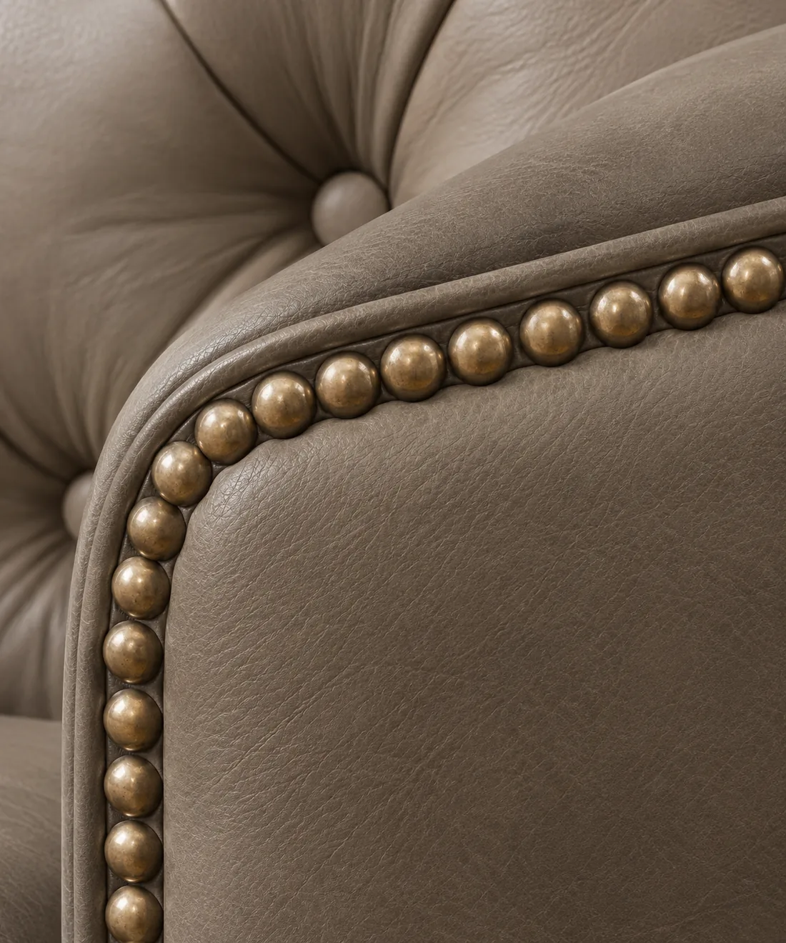 Nailhead trim on a new leather cover