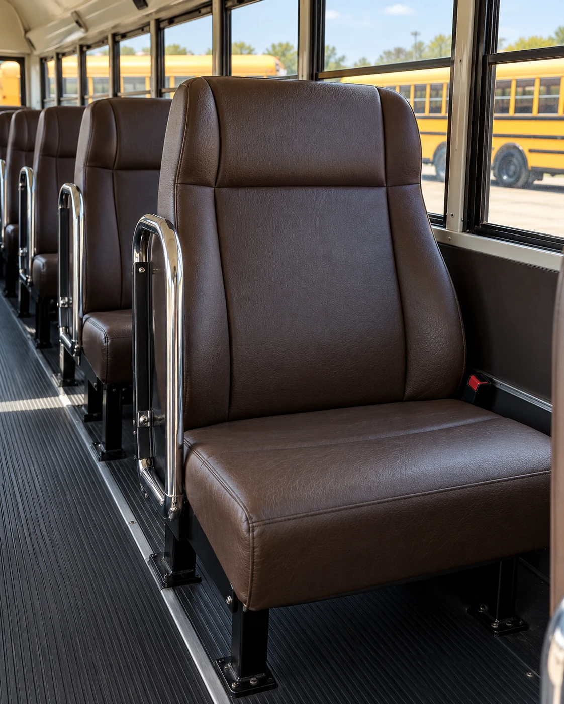 A deeper activity-bus seat with a higher back